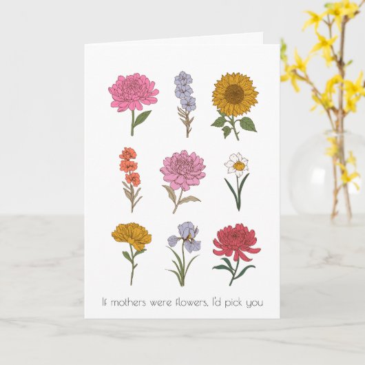 Muttertagskarte Karte (Gelbe Blume)