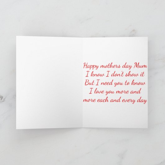 Muttertagskarte Karte (Innenseite)