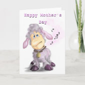 Muttertagskarte Kleines Lamm mit Klingel Karte (Vorderseite)