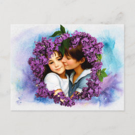 Muttertagskarte Lilacs Personalisiertes Foto Rahme Postkarte