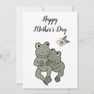 Muttertagskarte Mama Frog und Baby Feiertagskarte