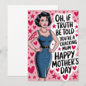 Muttertagskarte Mama Gift Mummy Einladung (Vorne/Hinten)