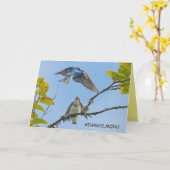 Muttertagskarte mit Baumschwalben Karte (Gelbe Blume)