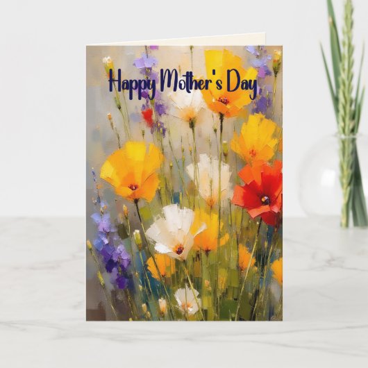 Muttertagskarte mit Blumen Karte (Vorderseite)