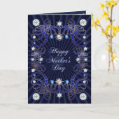 Muttertagskarte mit Diamanten Karte (Gelbe Blume)