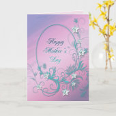 Muttertagskarte mit Diamantenstars Karte (Gelbe Blume)