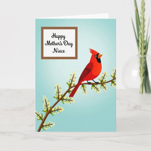 Muttertagskarte mit gefiedertem Vogel Karte (Vorderseite)
