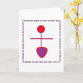 Muttertagskarte mit Goddess Glyph Karte (Gelbe Blume)