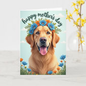 Muttertagskarte mit goldenem Fell Karte (Gelbe Blume)