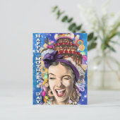 Muttertagskarte mit Happy Mama - Funny Postkarte (Stehend Vorderseite)