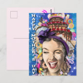 Muttertagskarte mit Happy Mama - Funny Postkarte (Vorne/Hinten)