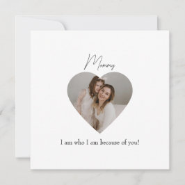 Muttertagskarte mit Herz-Foto Feiertagskarte