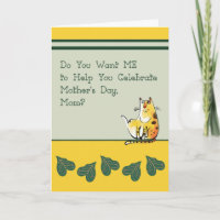 Muttertagskarte mit humorvoller Katze