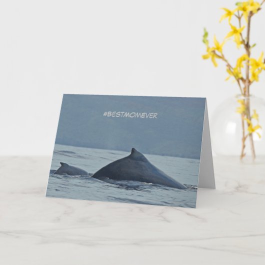 Muttertagskarte mit Humpbackwalen Karte (Gelbe Blume)