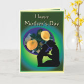 Muttertagskarte mit Kind Karte (Gelbe Blume)