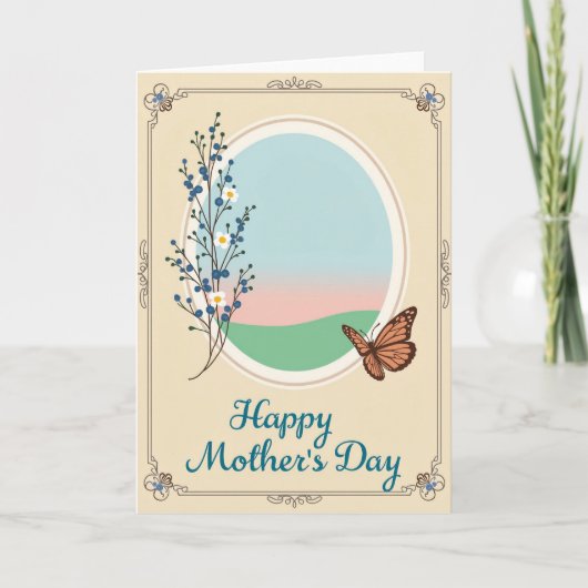 Muttertagskarte mit Kirschblüten Karte (Vorderseite)