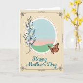 Muttertagskarte mit Kirschblüten Karte (Gelbe Blume)