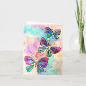 Muttertagskarte mit Lila rosa Schmetterlingen Karte (Rückseite)