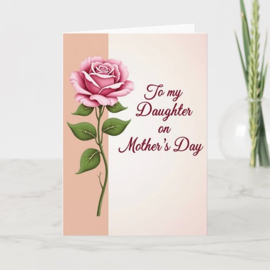 Muttertagskarte mit Polka Dot Rose Karte (Vorderseite)