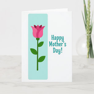 Muttertagskarte mit rosa Blume Karte