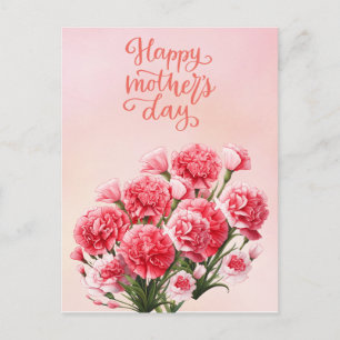 Muttertagskarte mit rosa Nelke Postkarte