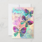 Muttertagskarte mit Schmetterlingen Karte (Rückseite)