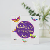 Muttertagskarte mit Schmetterlingen Karte (Stehend Vorderseite)