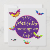 Muttertagskarte mit Schmetterlingen Karte (Vorderseite)