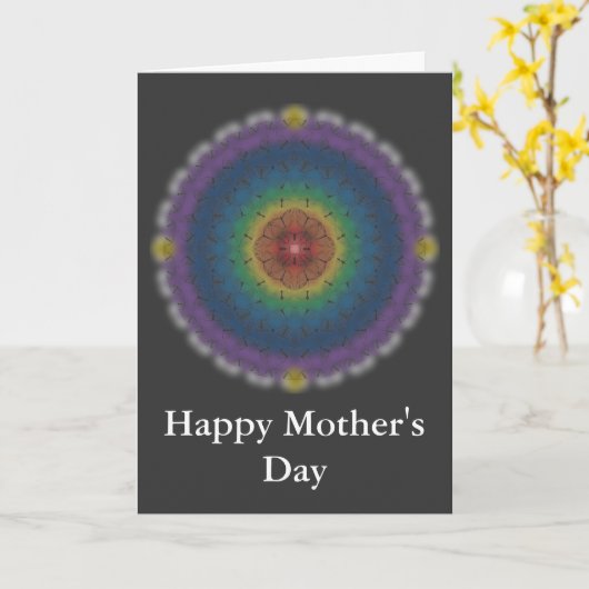 Muttertagskarte mit Schmetterlingsregenbogen Karte (Gelbe Blume)