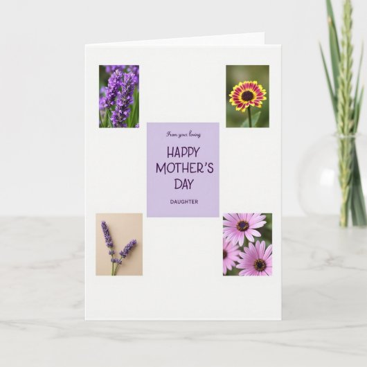Muttertagskarte mit violetter Blume Karte (Vorderseite)