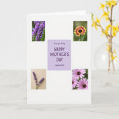 Muttertagskarte mit violetter Blume Karte (Gelbe Blume)