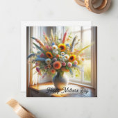 Muttertagskarte Mitteilungskarte (Vorderseite/Rückseite Beispiel)