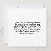 Muttertagskarte Mitteilungskarte (Rückseite)