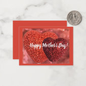 Muttertagskarte Mitteilungskarte (Vorderseite/Rückseite Beispiel)