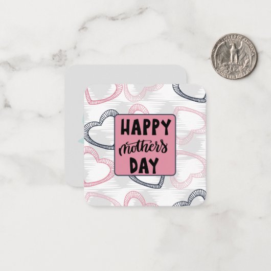 Muttertagskarte Mitteilungskarte (Vorderseite/Rückseite Beispiel)