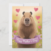 Muttertagskarte Mum Niedlich Capybara Geschenk (Vorderseite)