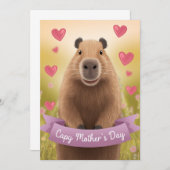 Muttertagskarte Mum Niedlich Capybara Geschenk Einladung (Vorne/Hinten)