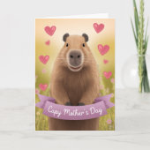 Muttertagskarte Mum Niedlich Capybara Geschenk Karte (Vorderseite)