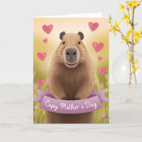 Muttertagskarte Mum Niedlich Capybara Geschenk