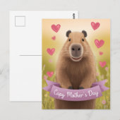 Muttertagskarte Mum Niedlich Capybara Geschenk Postkarte (Vorne/Hinten)