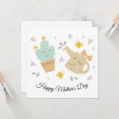 Muttertagskarte Niedlich Karte (Vorderseite/Rückseite Beispiel)