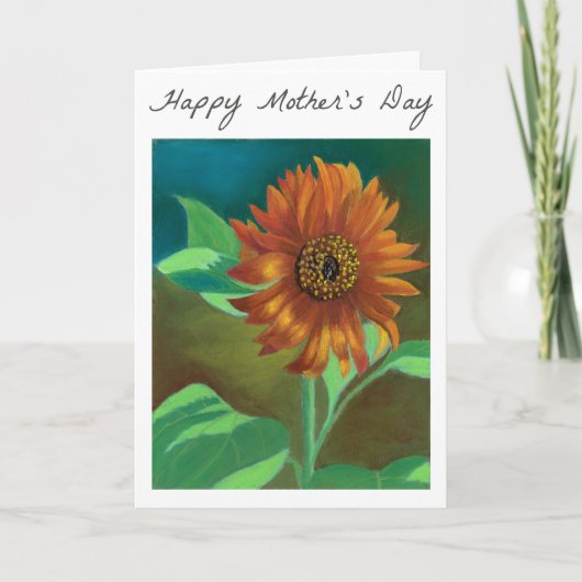 Muttertagskarte Orange Sonnenblumen Karte (Vorderseite)