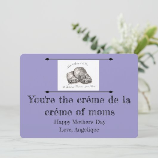 Muttertagskarte, Paris Thema Einladung (Stehend Vorderseite)