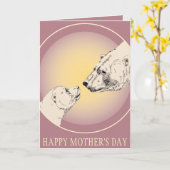 Muttertagskarte Polar Bärenkarte Karte (Gelbe Blume)