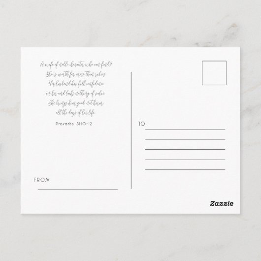 Muttertagskarte Postkarte (Rückseite)