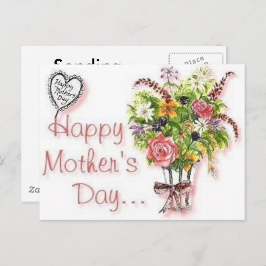 Muttertagskarte Postkarte (Vorne/Hinten)