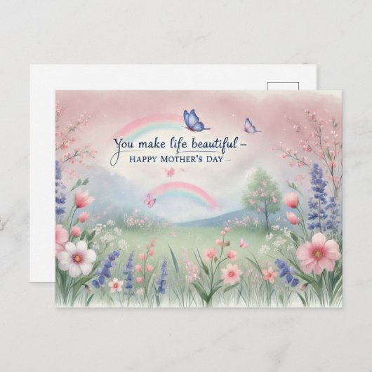 Muttertagskarte Postkarte (Vorne/Hinten)