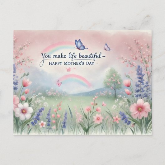 Muttertagskarte Postkarte (Vorderseite)