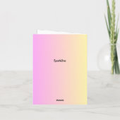 Muttertagskarte - rosa-gelb feiertagskarte (Rückseite)