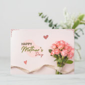 Muttertagskarte Rose Feiertagskarte (Stehend Vorderseite)